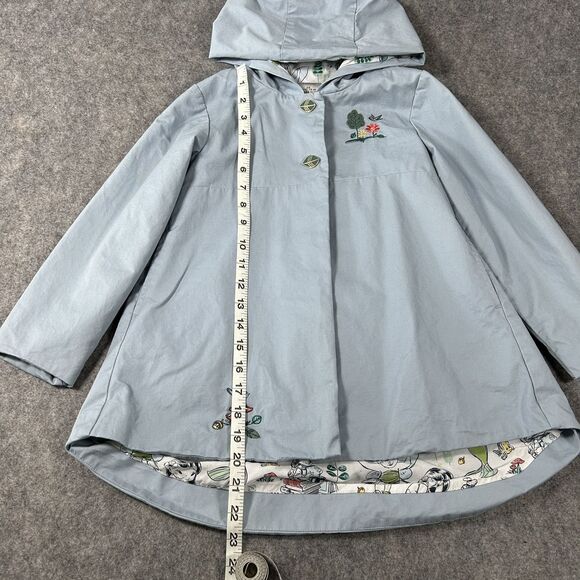 Disney Princess Animator Soft Shell Hooded Jacket Pockets Light Blue Size 5/6 - Picture 8 of 16